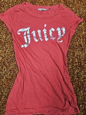 Juicy Couture Hot Pink Logo Short Sleeve Tee